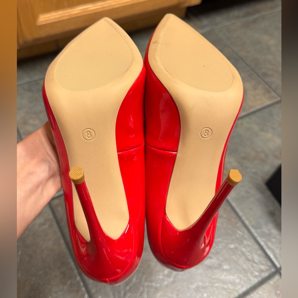 Elegant Red Stiletto Heels - Picture 8 of 10